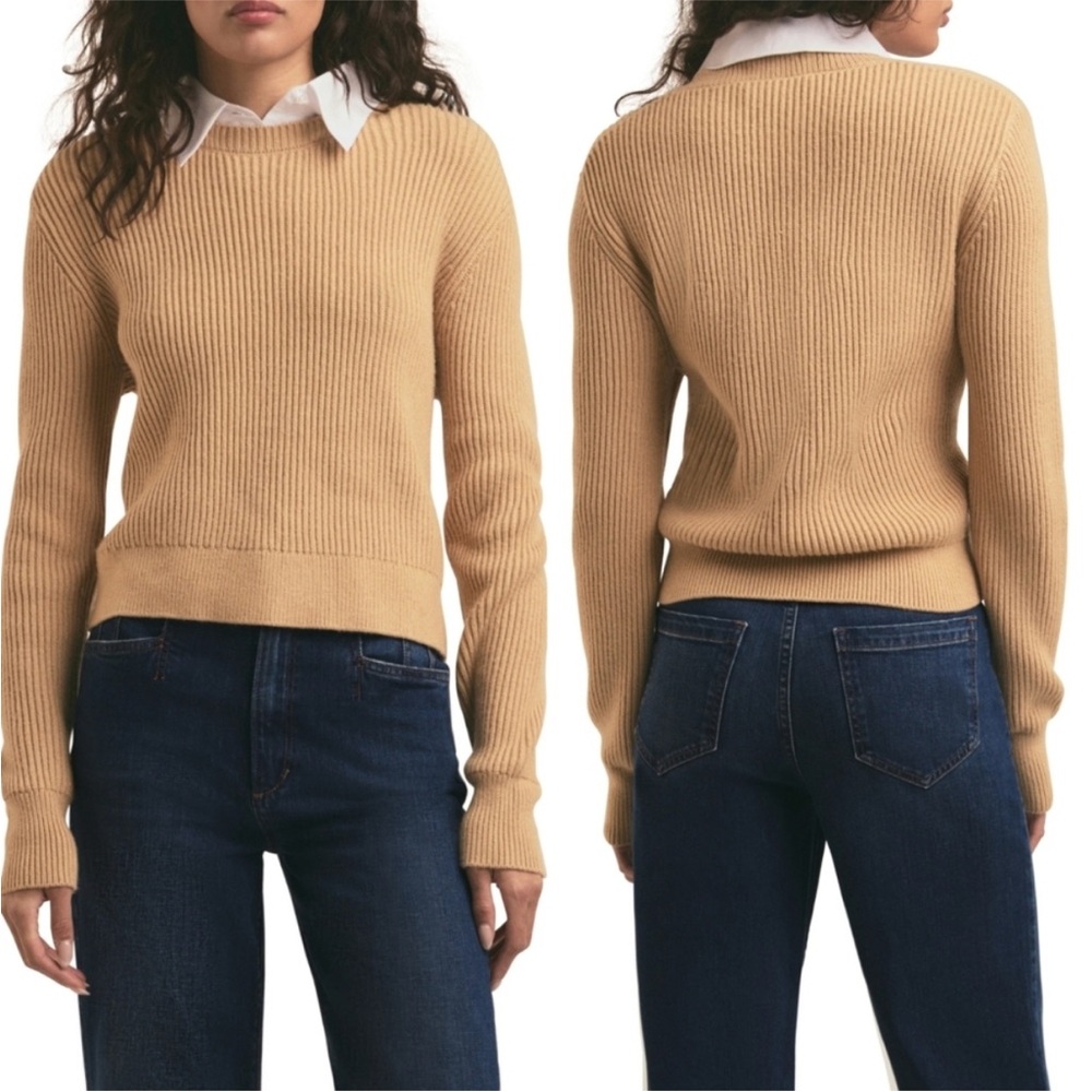 Favorite Daughter The Katie Removable Collar Rib Sweater, XL